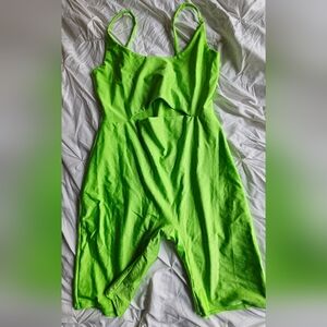 Neon green Fashion Nova Short Romper Size 1x